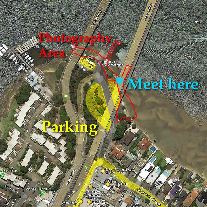 Sutherland Shire Wedding Photography Wet Weather Portrait Location Map