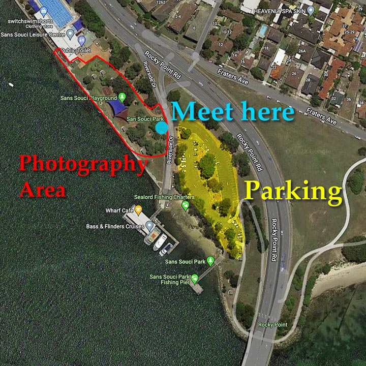 Sutherland Shire Family Photography Portrait Location Map